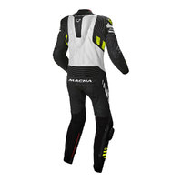 Macna Tracktix 1 Piece Leather Suit Black/White/Neon Yellow Product thumb image 2