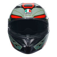 AGV K3 Helmet Decept Matt Black/Green/Red Product thumb image 2