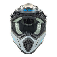 Nitro MX760 Off Road Helmet Satin Gunmetal/Blue Logo Product thumb image 2