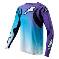 Alpinestars 2024 Womens Fluid Jersey White/Turquoise Product thumb image 2