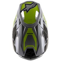 Alpinestars Supertech SM8 Triple Off Road Helmet Silver Black Yellow Product thumb image 2