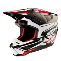 Alpinestars SM5 Action 2 Helmet ECE 22.06 Black/White/Bright Red Gloss Product thumb image 2
