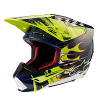 Alpinestars SM5 Rash Helmet ECE 22.06 Night Navy/Fluro Yellow Gloss Product thumb image 2