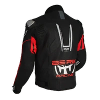 Berik Apex Leather Jacket Black / Fluro Red Product thumb image 2