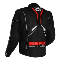 Berik Monza Leather Jacket Black / Fluro-Red Product thumb image 2