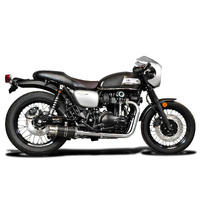 KAWASAKI W650 W800 19-24 200MM ROUND CARBON EXHAUST SYSTEM Product thumb image 2