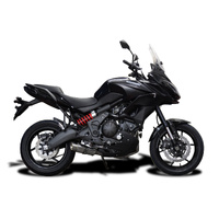 Kawasaki KLE650 Versys 15-23 200MM Round Stainless Full Exhaust System Product thumb image 2