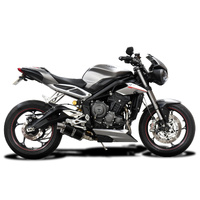 Triumph Street Triple 765RS/S/R 660 S 17-22 DE-CAT 225MM Oval Carbon Exhaust Product thumb image 2