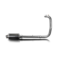 Royal Enfield 350 Bullet Classic 22-25 225MM Oval Carbon Full Exhaust System Product thumb image 2