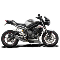 Triumph Street Triple 765RS/S/R 660 S 17-22 DE-CAT 350MM Oval Stainless Exhaust Product thumb image 2