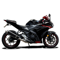 Yamaha YZF-R3 MT-03 2015-2024 450MM Oval Carbon Full Exhaust System Product thumb image 2