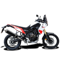 YAMAHA XT700 TENERE 19-25 450MM OVAL CARBON DE-CAT FULL EXHAUST SYSTEM Product thumb image 2