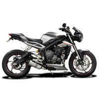 Triumph Street Triple 765RS/S/R 660 S 17-22 DE-CAT 260MM X-OVAL Titanium Exhaust Product thumb image 2