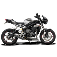 Triumph Street Triple 765RS/S/R 660 17-22 DE-CAT 320MM Trioval Stainless Exhaust Product thumb image 2