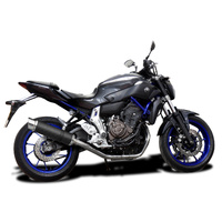 Yamaha MT-07 FZ07 14-21 350MM Round Carbon Full Exhaust System Product thumb image 2