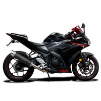 Yamaha YZF-R3 MT-03 2015-2023 350MM Round Carbon DL10 Full Exhaust System Product thumb image 2