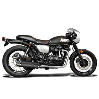 Kawasaki W650 W800 19-24 350MM Round Carbon Exhaust System Product thumb image 2