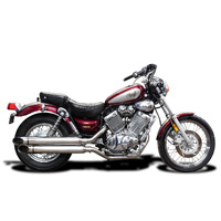 YAMAHA XV535 VIRAGO 87-03 550MM TURNED SLASH CUT EXHAUST SYSTEM Product thumb image 2