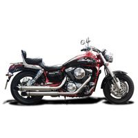 KAWASAKI VN1500 VN1600 96-08 550MM TURNED SLASH CUT FULL EXHAUST SYSTEM Product thumb image 2