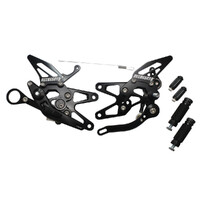 Accossato Adjustable Rearsets for BMW S1000RR 2009 - 2014 black Product thumb image 2