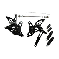 Accossato Adjustable Rearsets for Suzuki SV650 1999 - 2002 black Product thumb image 2