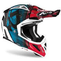 Airoh Aviator ACE Off Road Helmet Kybon Blue/Red Gloss Product thumb image 2