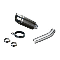 HONDA CB400SF REVO NC42 HYPER VTEC 2007-2015 200MM ROUND CARBON EXHAUST SYSTEM Product thumb image 2