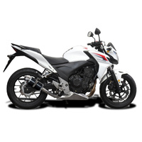 HONDA CB500F 2013-2015 225MM OVAL CARBON EXHAUST SYSTEM Product thumb image 2