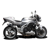 Triumph Speed Triple 955i 02-04 HI-LEVEL 225MM Oval Carbon Exhaust System Product thumb image 2