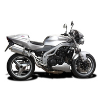 Triumph Speed Triple 955i 02-04 HI-LEVEL 350MM Oval Stainless Exhaust System Product thumb image 2