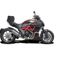 DUCATI DIAVEL 2011-2018 350MM OVAL STAINLESS EXHAUST SYSTEM Product thumb image 2