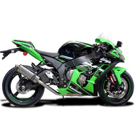 Kawasaki ZX10R Ninja ZX-10R 16-19 DE-CAT 350MM Oval Stainless Exhaust System Product thumb image 2