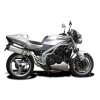 Triumph Speed Triple 955i 02-04 HI-LEVEL 343MM X-OVAL Titanium Exhaust System Product thumb image 2