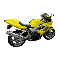 Honda VTR1000F Firestorm 1997-2006 450MM Oval Stainless Exhaust System Product thumb image 2