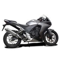 HONDA CBR500R 2013-2015 450MM OVAL STAINLESS EXHAUST SYSTEM Product thumb image 2