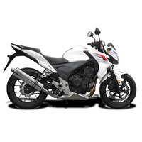 Honda CB500F 2013-2015 450MM Oval Stainless Exhaust System Product thumb image 2