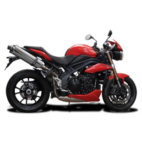 Triumph Speed Triple 1050 2011-2014 450MM Oval Stainless Exhaust System Product thumb image 2
