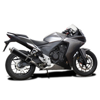 HONDA CBR500R 2013-2015 450MM OVAL CARBON EXHAUST SYSTEM Product thumb image 2