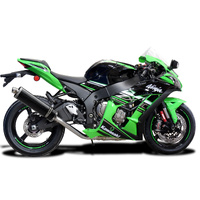 Kawasaki ZX10R Ninja ZX-10R 16-19 DE-CAT 450MM Oval Carbon Exhaust System Product thumb image 2