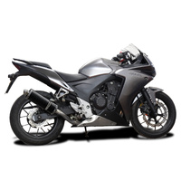 HONDA CBR500R 2013-2015 350MM OVAL CARBON EXHAUST SYSTEM Product thumb image 2