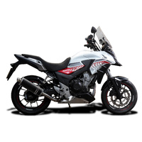 HONDA CB500X 2013-2016 350MM OVAL CARBON EXHAUST SYSTEM Product thumb image 2