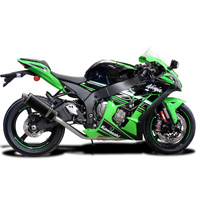 Kawasaki ZX10R Ninja ZX-10R 16-19 DE-CAT 350MM Oval Carbon Exhaust System Product thumb image 2