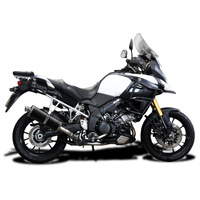 SUZUKI V-STROM DL1000 2014-2020 350MM OVAL CARBON DE-CAT SILENCER KIT Product thumb image 2