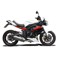 TRIUMPH STREET TRIPLE 675 13-16 320MM TRI-OVAL STAINLESS SILENCER KIT Product thumb image 2