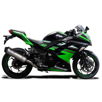 Kawasaki Ninja 2013-2023 343MM X-OVAL Stainless Exhaust System Product thumb image 2