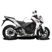 HONDA CB500F 2013-2015 225MM OVAL STAINLESS EXHAUST SYSTEM Product thumb image 2
