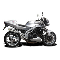 Triumph Speed Triple 955i 02-04 HI-LEVEL 225MM Oval Stainless Exhaust System Product thumb image 2