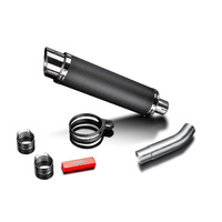 HONDA CB400SF REVO NC42 HYPER VTEC 2007-2015 350MM ROUND CARBON EXHAUST SYSTEM Product thumb image 2
