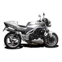 Triumph Speed Triple 955i 02-04 HI-LEVEL 350MM Round Carbon Exhaust System Product thumb image 2