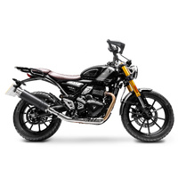 Triumph Scrambler 400X 2024-2026 350MM Round Carbon Exhaust System Product thumb image 2